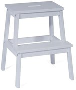 Biały stołek z drewna kauczukowego ze schodkiem Corg – Bonami Selection