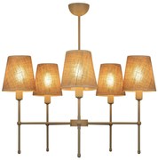 Żyrandol na pręcie MADELA 5xE14/40W/230V juta/beżowy