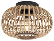 Inteligentna lampa sufitowa czarna z bambusem z WiFi G95 - Amira