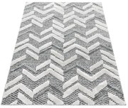 Dywan nowoczesny 3D La Casa fale szary 60 cm x 110 cm