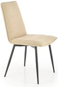 Beżowe nowoczesne krzesło tapicerowane E2-S65