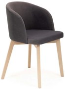 Czarne krzesło na bukowych jasnych nogach C1-T44