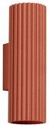 Kinkiet KARBON 20 ochra czerwona ryflowany SOLLUX  LIGHTING