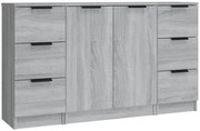Komoda z 6 szufladami do sypialni szary dąb sonoma M8-W21