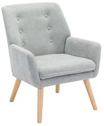 Fotel z szarą tapicerką - SERINO