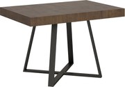 Stół rozkładany 120/204x80 cm Abbraccio orzech nogi antracytowe