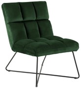 Zielony aksamitny fotel Alba – Actona