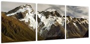 Obraz góry Sefton, Nowa Zelandia (z zegarem) (90x30 cm)