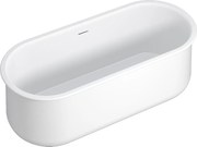 Wolnostojąca matowa biała wanna - 160 x 74 x 60 cm - 234 L - CALDRIA