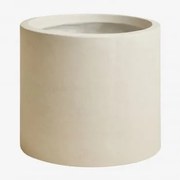 Donica Zewnętrzna Z Cementu Aurevi Ø45 Cm & Biały - Sklum