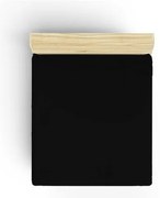 Czarne bawełniane prześcieradło z gumką 140x200 cm – Mijolnir