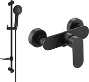 Mexen Milo DF40 bateria prysznicowa z zestawem prysznicowym, czarna - 7134R40-70