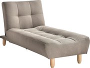 Szezlong rozkładany z brązowoszarą tapicerką - ESTEBAN