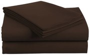 PrzytulneMieszkanie.pl Bawełniane prześcieradło LUX ciemno brązowe 220x240 cm