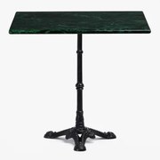 Stolik Barowy Z Marmuru Roma Zielony Marmur & Cuadrado & Czarny - Sklum
