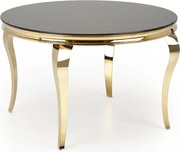 Złoty okrągły stół w stylu retro Reginald 2 Halmar