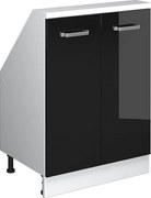 Szafka kuchenna na dach skośny czarny wysoki połysk 60x46x81.6 r-line