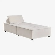 Zestaw Do Salonu Z Fotelem I Pufem W Tkaninie Vermont Tkaniny Beżowy Krem - Sklum