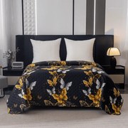 Narzuta na łóżko GOLD BUTTERFLY czarny Rozmiar: 220 x 240 cm
