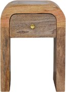 Artisan Furniture Lite drewno Mini Szafka Nocna Darcy w Odcieniu Dębowym z Zaokrąglonymi Krawędziami