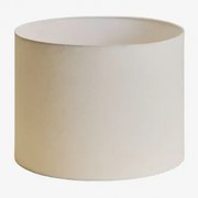 Arlina Abażur Do Lampy Z Tkaniny Distressed White & Ø40 Cm - ↑30 Cm - Sklum