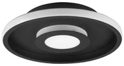 Metalowa lampa sufitowa LED w kolorze matowej czerni ø 30 cm Ascari – Trio