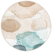 Niebiesko-beżowy okrągły dywan odpowiedni do prania ø 150 cm Puddle – Mila Home