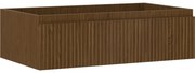 Mexen Rivel szafka łazienkowa podumywalkowa 80 cm, 1 szuflada, ryflowana , orzech - 91A20-08023-1-BF86