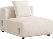 Moduł Centralny 85x113 Cm Z Poduszką Do Modułowej Sofy Bruna Sztruksu Beżowy Len - Sklum