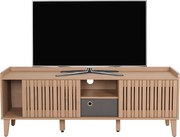 Stojak TV MCW-M48,  beżowy, szuflada szara