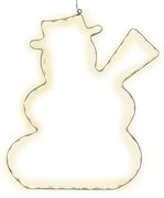 Wisząca dekoracja świetlna LED Star Trading Lumiwall Snowman, wys. 50 cm