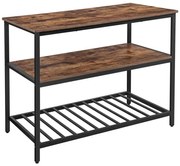 Regał półkowy do kuchni MARGE brązowy/czarny