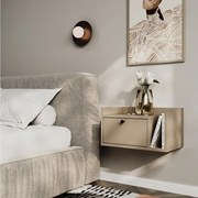 Szafka nocna WENA, wisząca, z szufladą i półką z prawej Aura, 50x27x35 cm, Cappuccino