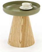 Nowoczesny naturalny stolik kawowy + zielony D9-D11