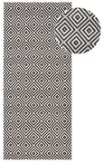 Czarno-biały chodnik odpowiedni na zewnątrz NORTHRUGS Karo, 80x200 cm