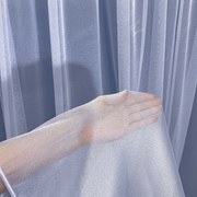 Firana gładka fantazyjna błyszcząca efektowna wys. 300 cm z ołowianką