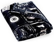 Czarny koc z motywem Halloween z mikropluszu 130x170 cm Enchanted Witchcraft – Catherine Lansfield