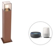 Inteligentna lampa stojąca zewnętrzna brązowa rdza 50 cm w tym Wifi P45 - Denmark