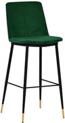 Zielone welurowe krzesło barowe tapicerowane Z6-C98