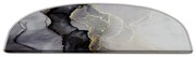 Czarno-białe dywaniki na schody zestaw 16 szt. 20x65 cm Golden Marble – Vitaus