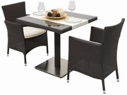 Zestaw ogrodowy z rattanu GINA II. 1 + 2 (brązowy)