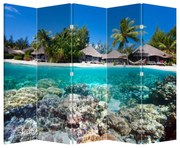 Parawan - Plaża na tropikalnej wyspie (210x170 cm)