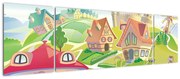 Obraz - Kolorowe miasteczko (170x50 cm)