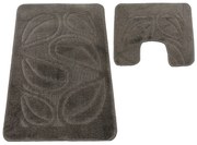 Nowoczesny zestaw szarych chodników łazienkowych A2-F67