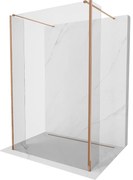 Mexen Kioto ścianka prysznicowa wolnostojąca 90 x 30 x 30 cm, transparent, różowe złoto - 800-090-030-222-60-00-030