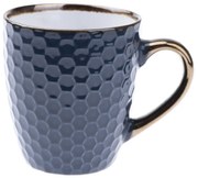 Kubek ceramiczny Plaster miodu, niebieski, 250 ml