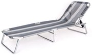 Happy Green Leżak plażowy Athina szary, 190 x 58 x 27 cm
