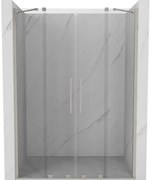 Mexen Velar Duo drzwi prysznicowe rozsuwane 140 cm, transparent, nikiel szczotkowany - 871-140-000-02-97