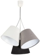 Trójkolorowa lampa wisząca z białym wnętrzem D9-H76