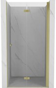 Mexen Mist-F drzwi prysznicowe składane prawe 60 cm, transparent, złote - 8A6-060-000-50-00-P